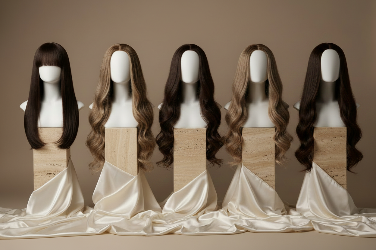 Dark Brown & Dark Blonde Wig Lineup